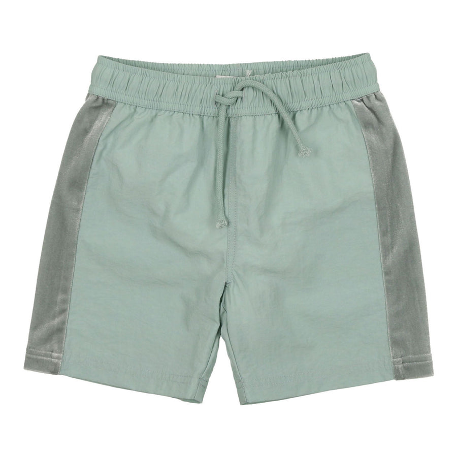 Coco Blanc Sage Green Woven Swim Trunks