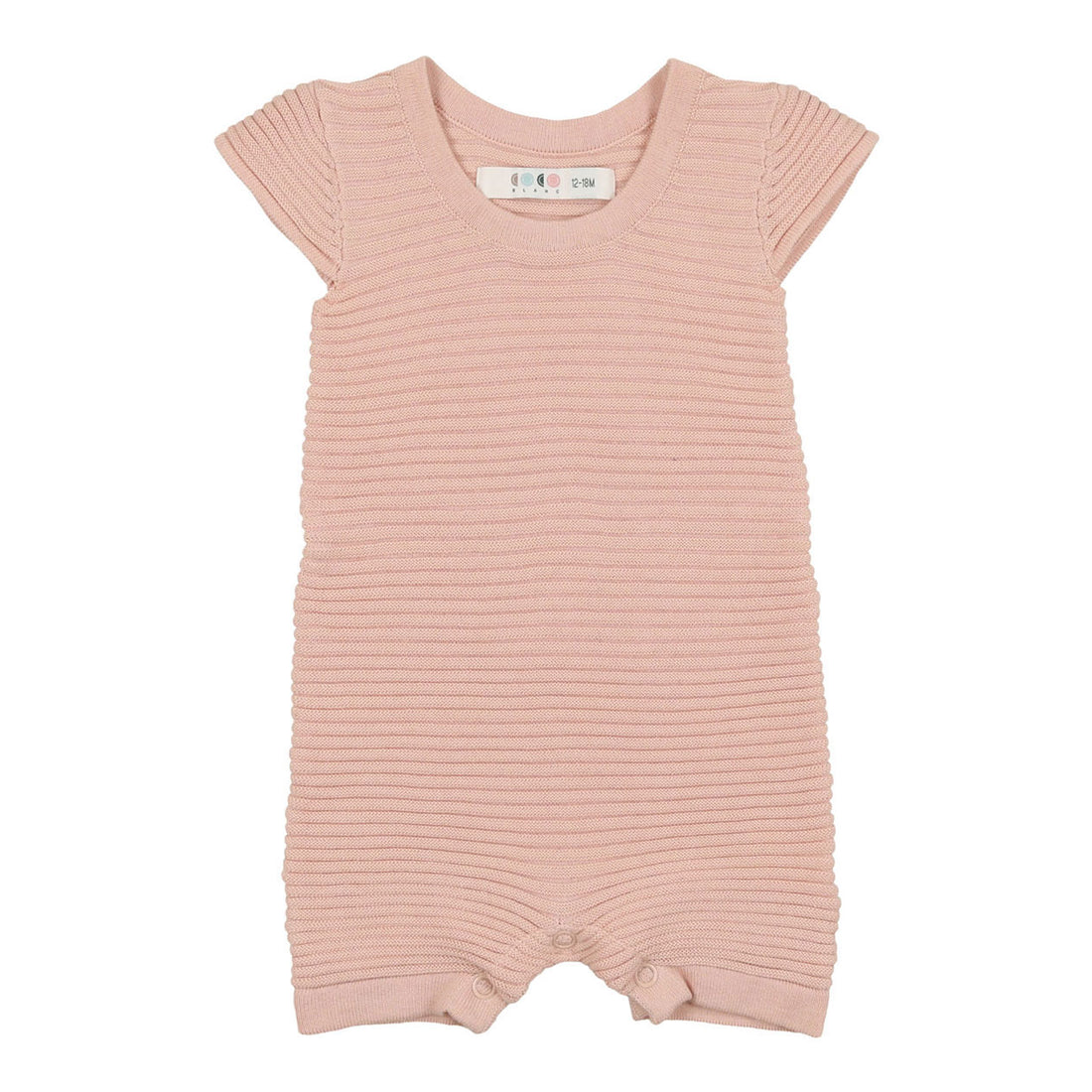 Coco Blanc Smoky Rose Horizontal Ribbed Romper