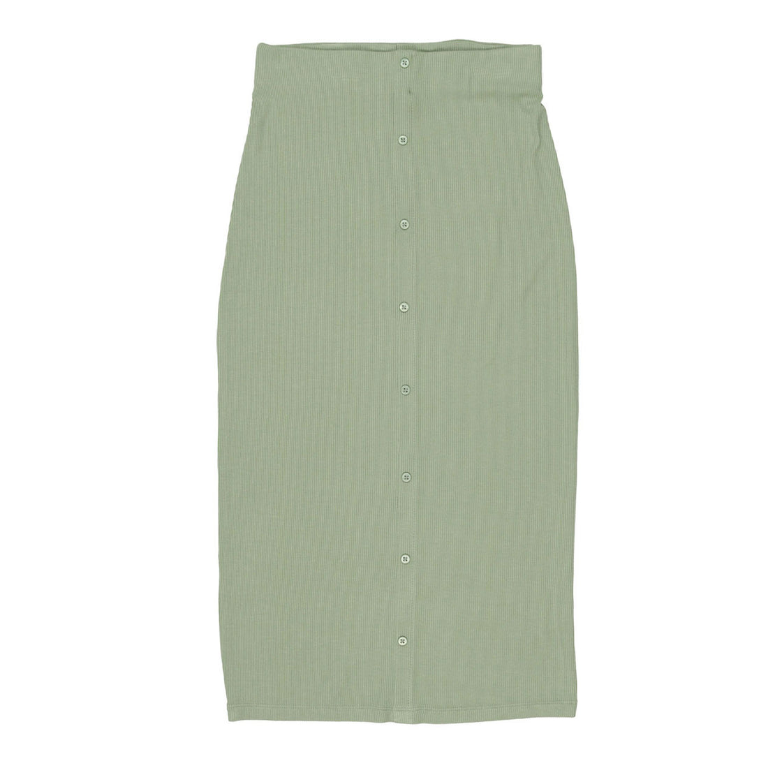 Coco Blanc Sage Green Ribbed Midi Skirt