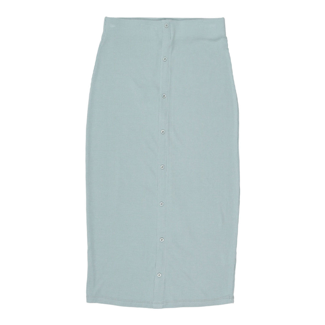 Coco Blanc Pale Blue Ribbed Midi Skirt