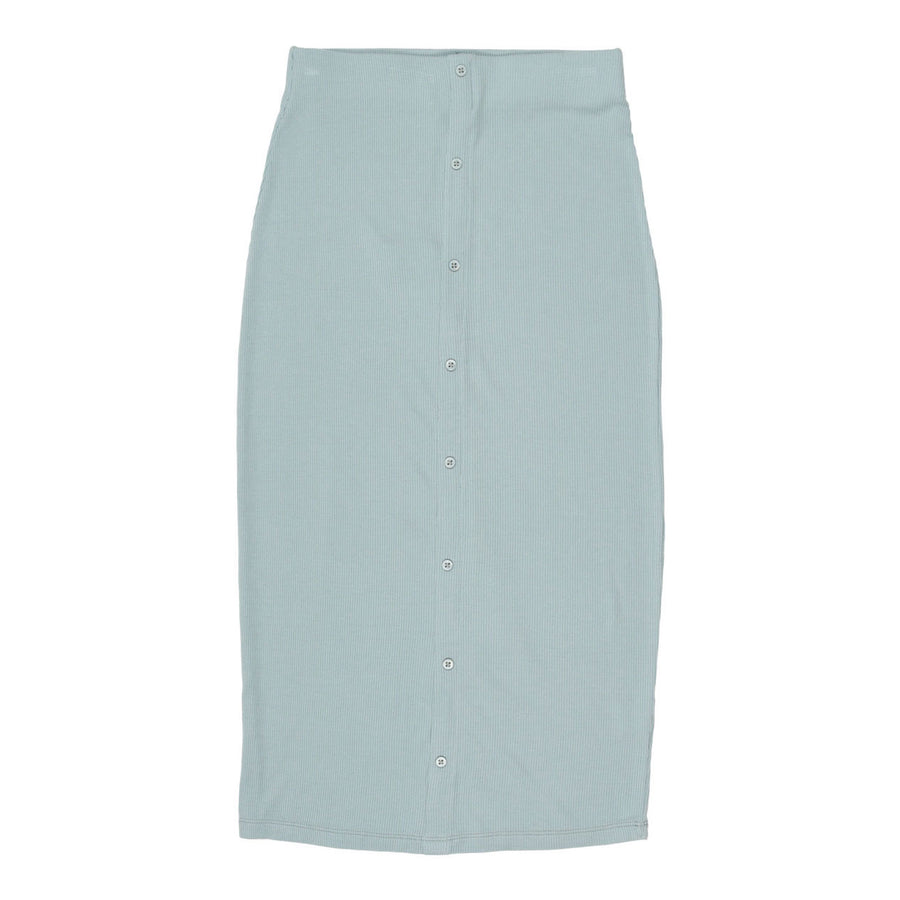 Coco Blanc Pale Blue Ribbed Midi Skirt