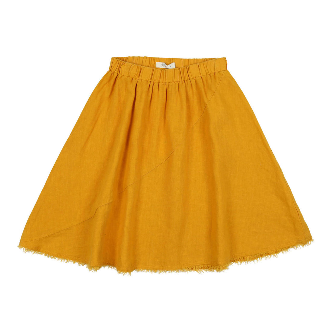 Coco Blanc Spicy Mustard Linen Skirt
