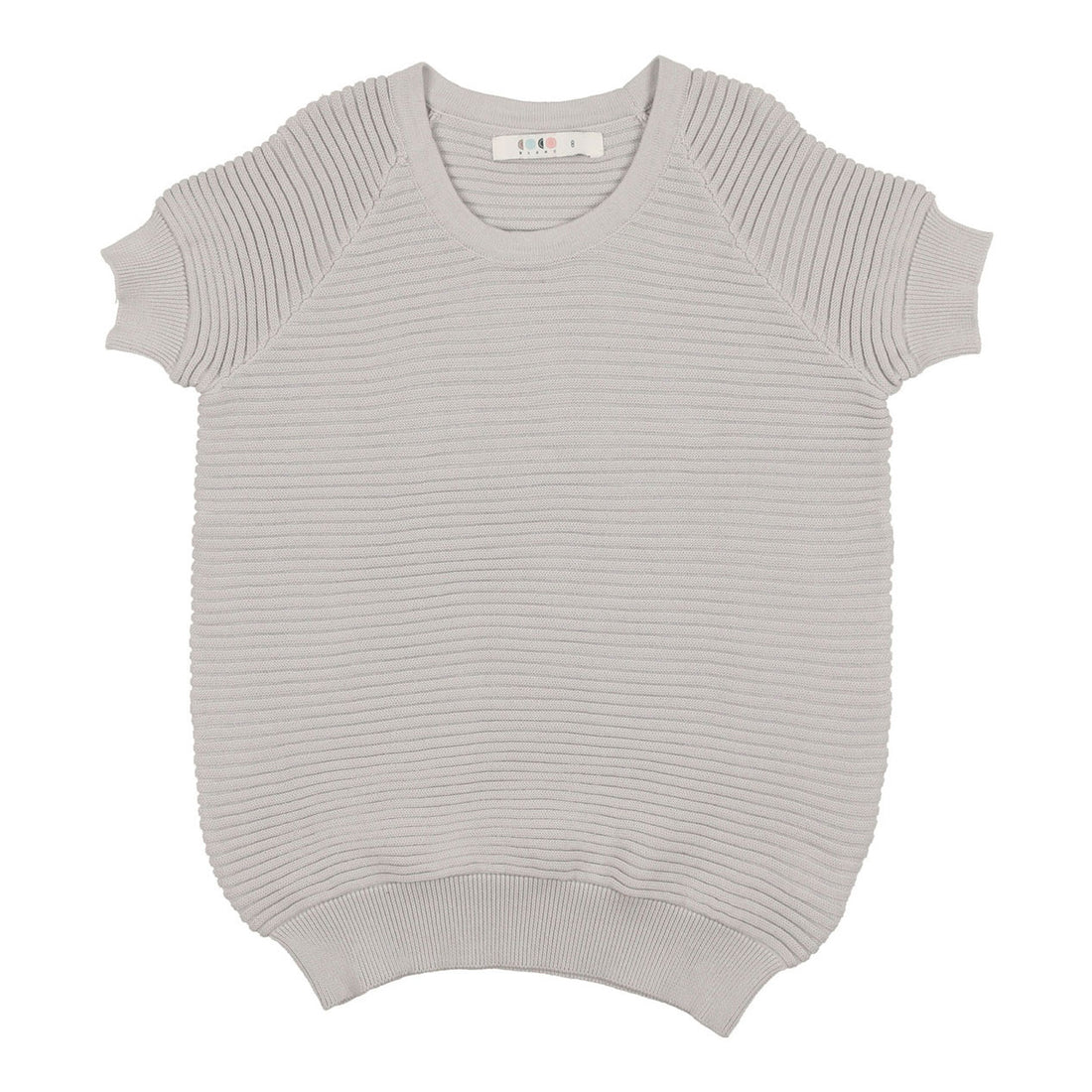Coco Blanc Pale Blue Horizontal Ribbed Sweater
