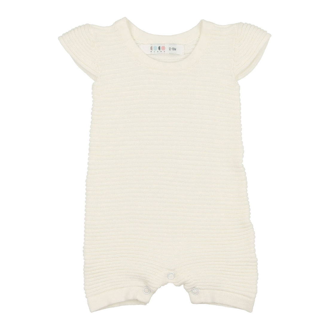 Coco Blanc Cream Horizontal Ribbed Romper