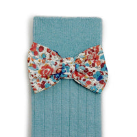 Collegien accessories Collegien Azur Blue Mathilde Liberty Bow Knee Socks