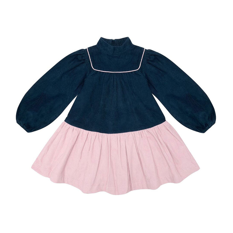 The Middle Daughter Ink Blue & Lavender Bath Comfort Zone Dress