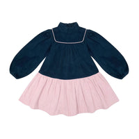 The Middle Daughter Ink Blue & Lavender Bath Comfort Zone Dress