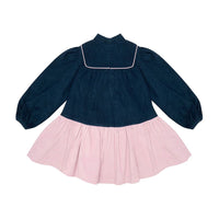 The Middle Daughter Ink Blue & Lavender Bath Comfort Zone Dress