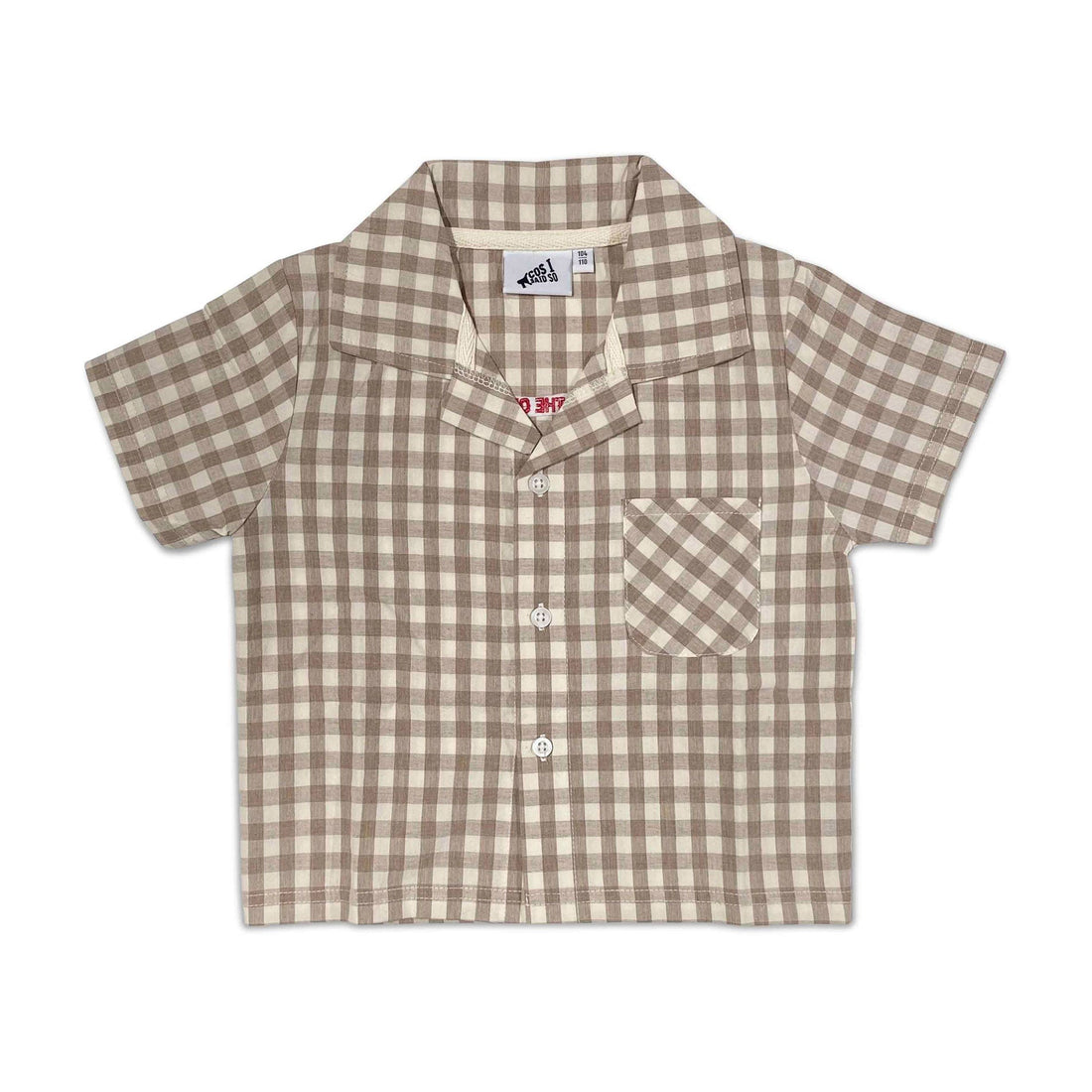 Cos I Said So shirts Cos I Said So Beige Gingham Shirt