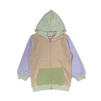 Cos I Said So sweatshirts Cos I Said So Beige Coloblock Zip Hoodie
