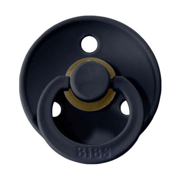 Mushie Dark Denim Bibs Pacifier