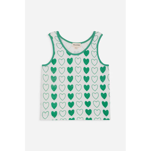 We are Kids Green Hearts Marcel Tank