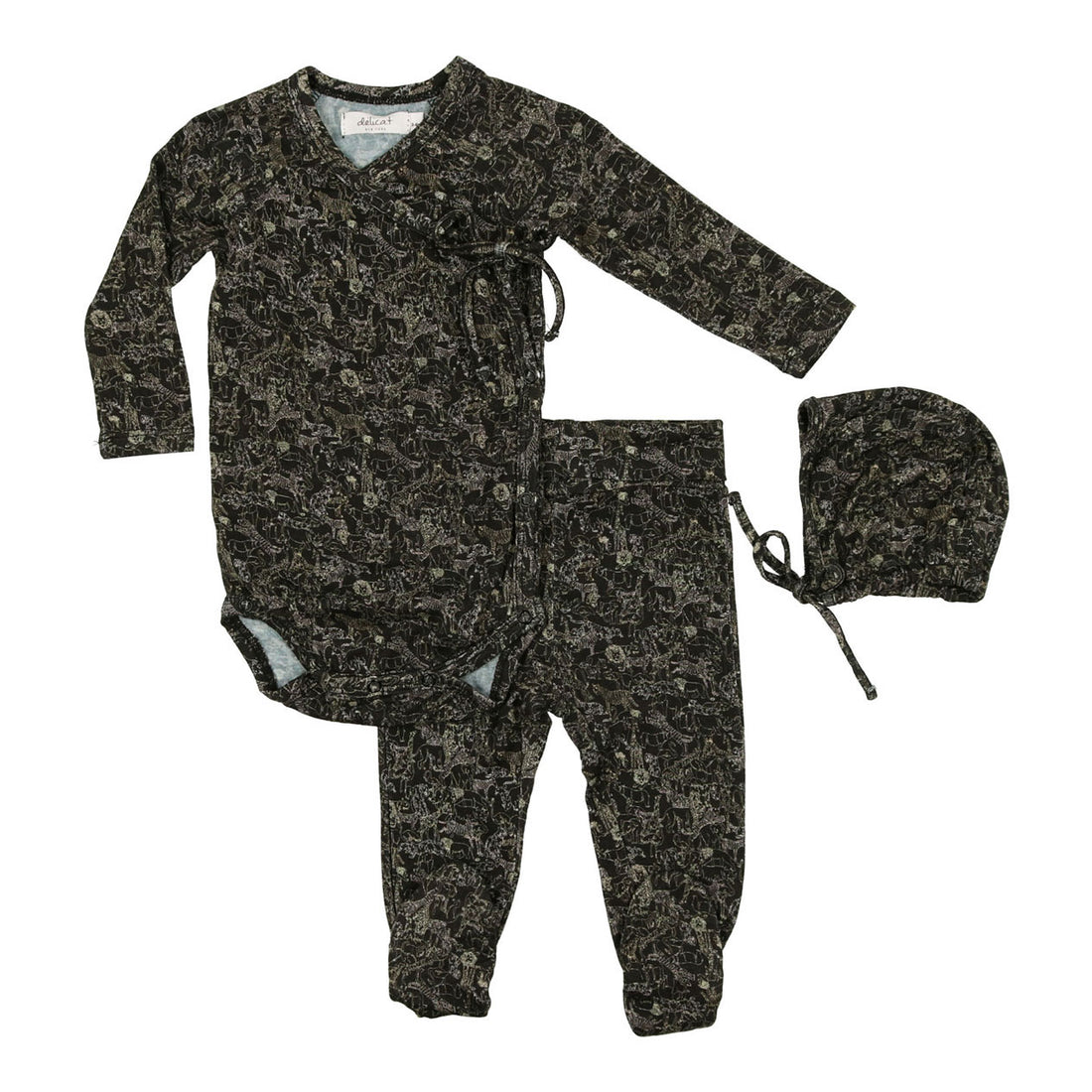 Delicat Black Animal Print Gift Set