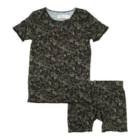 Delicat Black Animal Print Short Biker Set