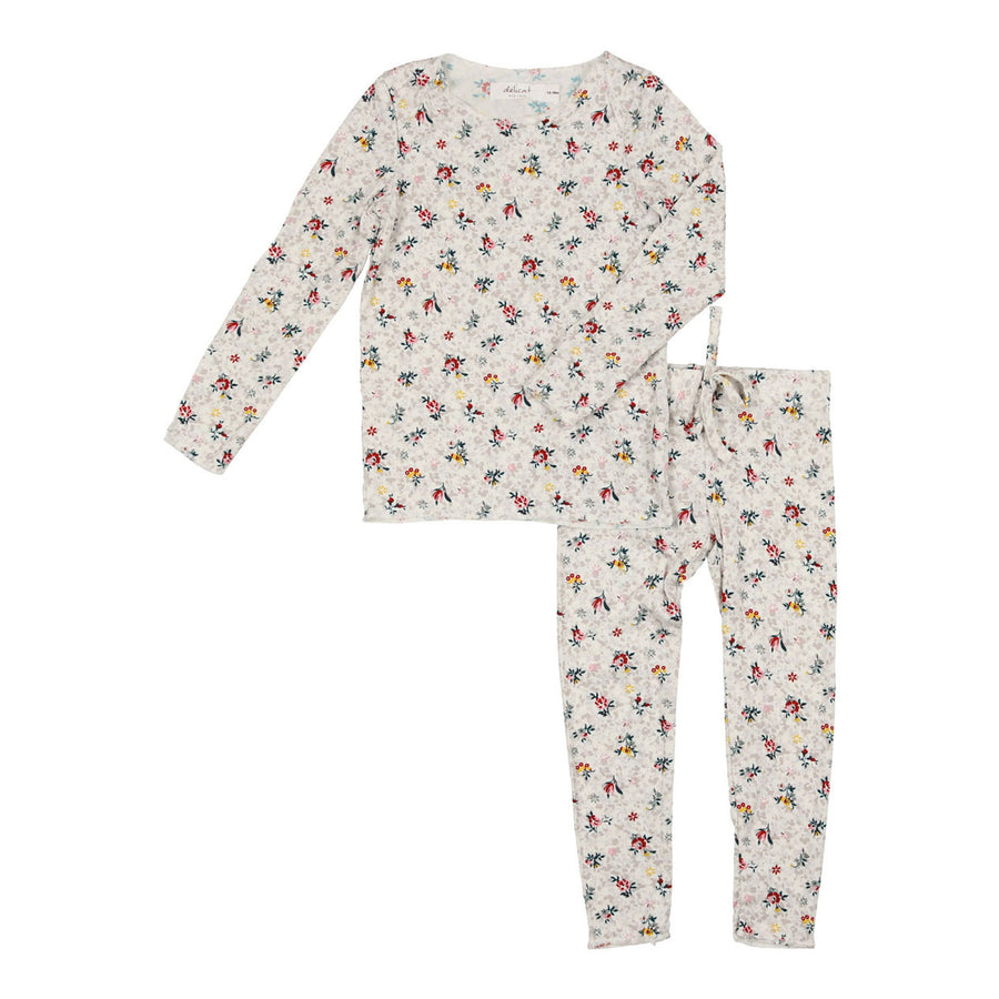 Delicat Ecru Floral Print Legging Set