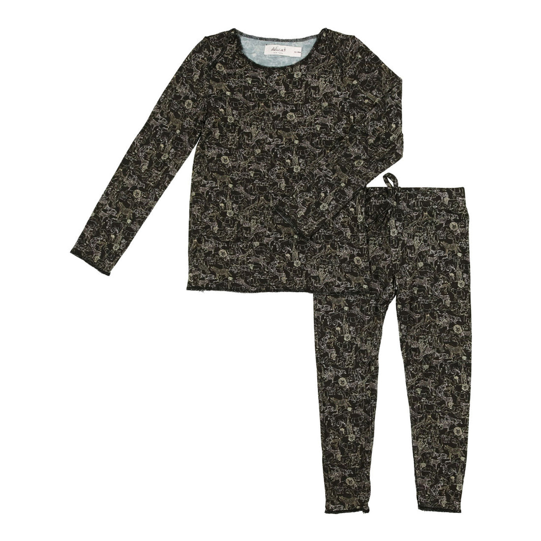 Delicat Black Animal Print Legging Set
