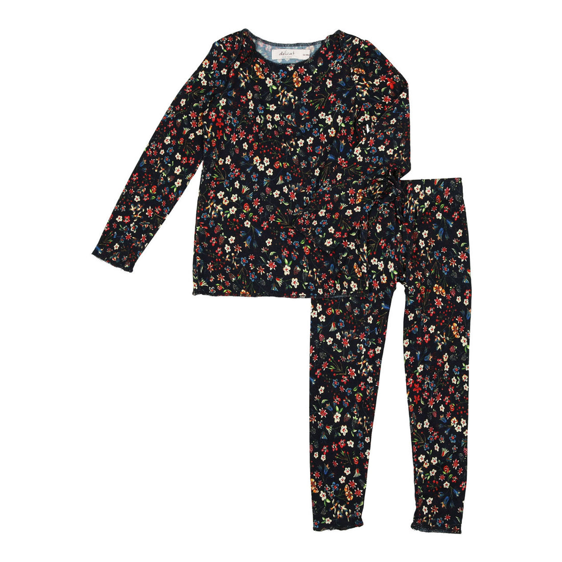 Delicat Black Floral Print Legging Set