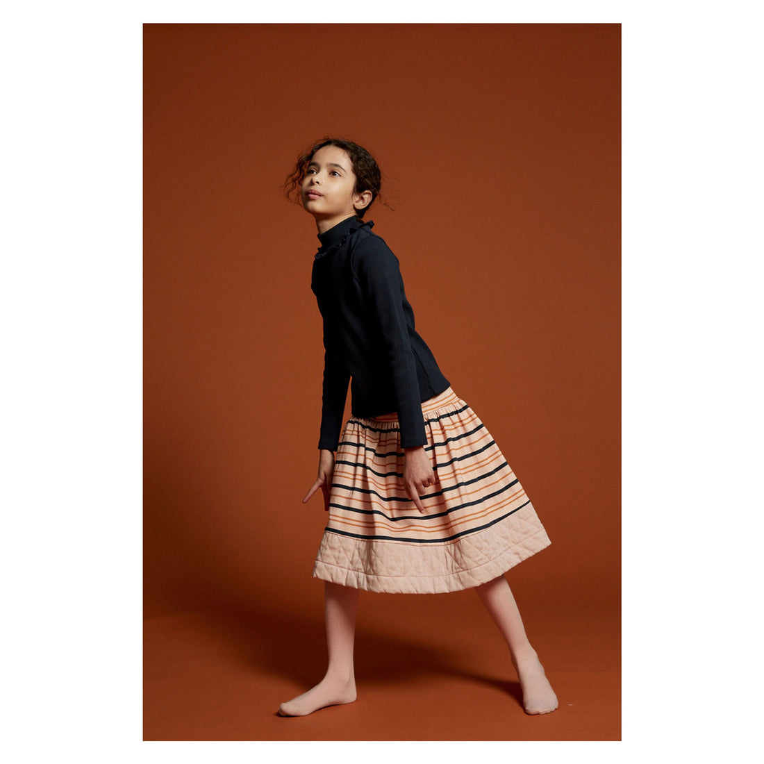 The Middle Daughter Collegiate Stripe At Every Turn Skirt