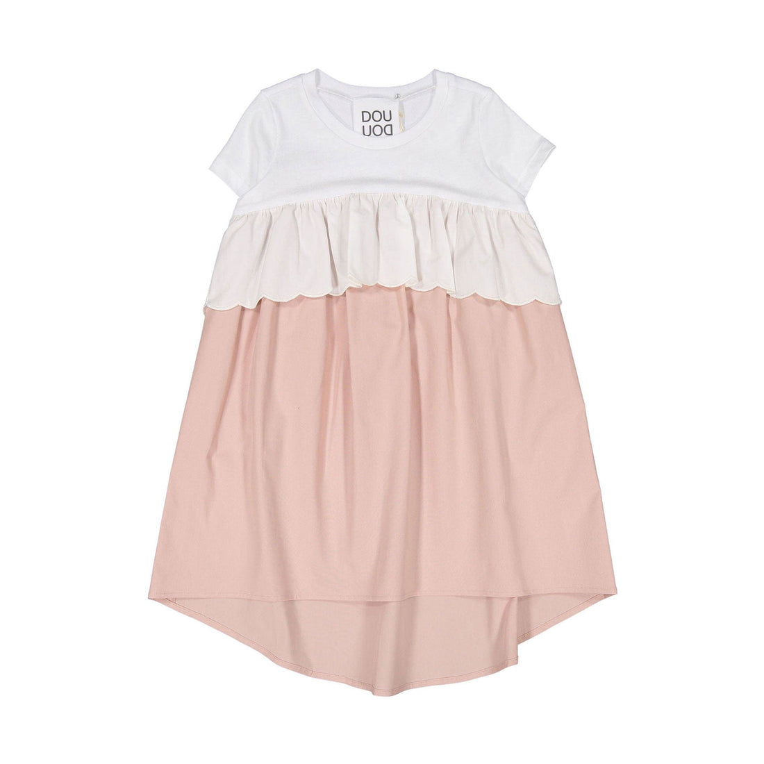 Doudou dresses DOUDOU Old Rose/White Ruffle Dress