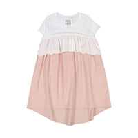 Doudou dresses DOUDOU Old Rose/White Ruffle Dress