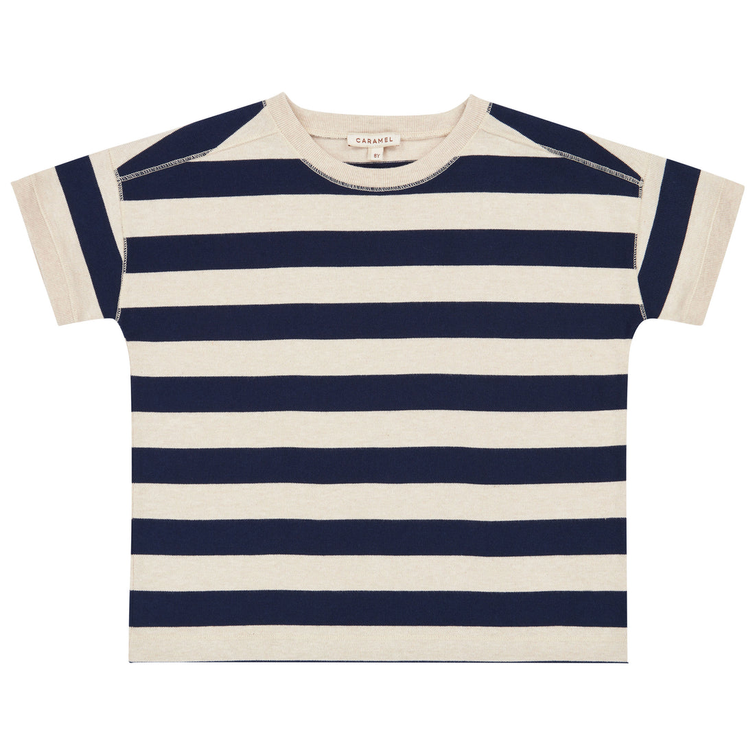Caramel Navy / Cream Stripe Dregea T-Shirt