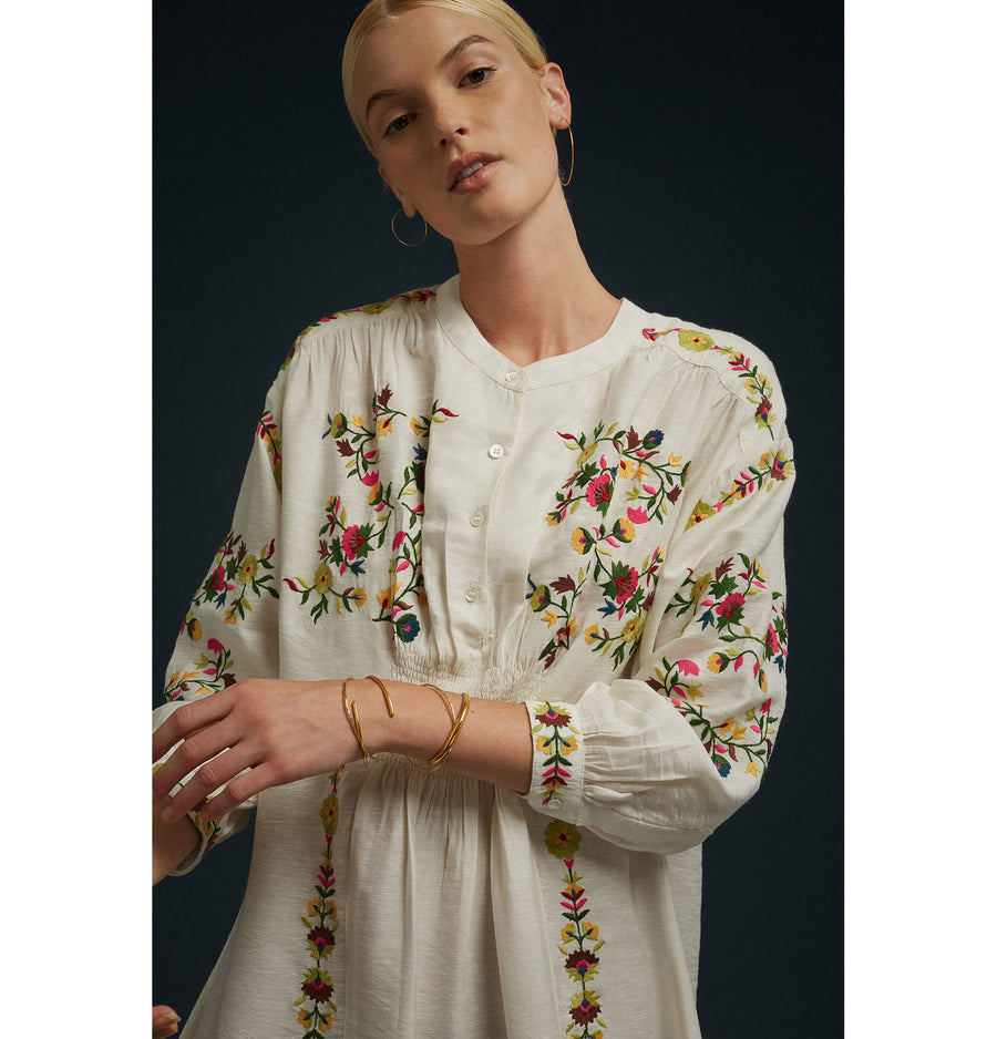 Soeur Ecru Embroidered Irina Dress