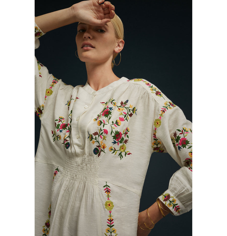 Soeur Ecru Embroidered Irina Dress