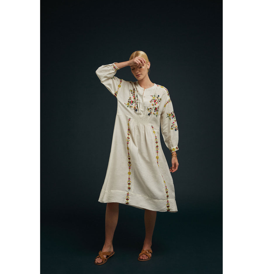 Soeur Ecru Embroidered Irina Dress