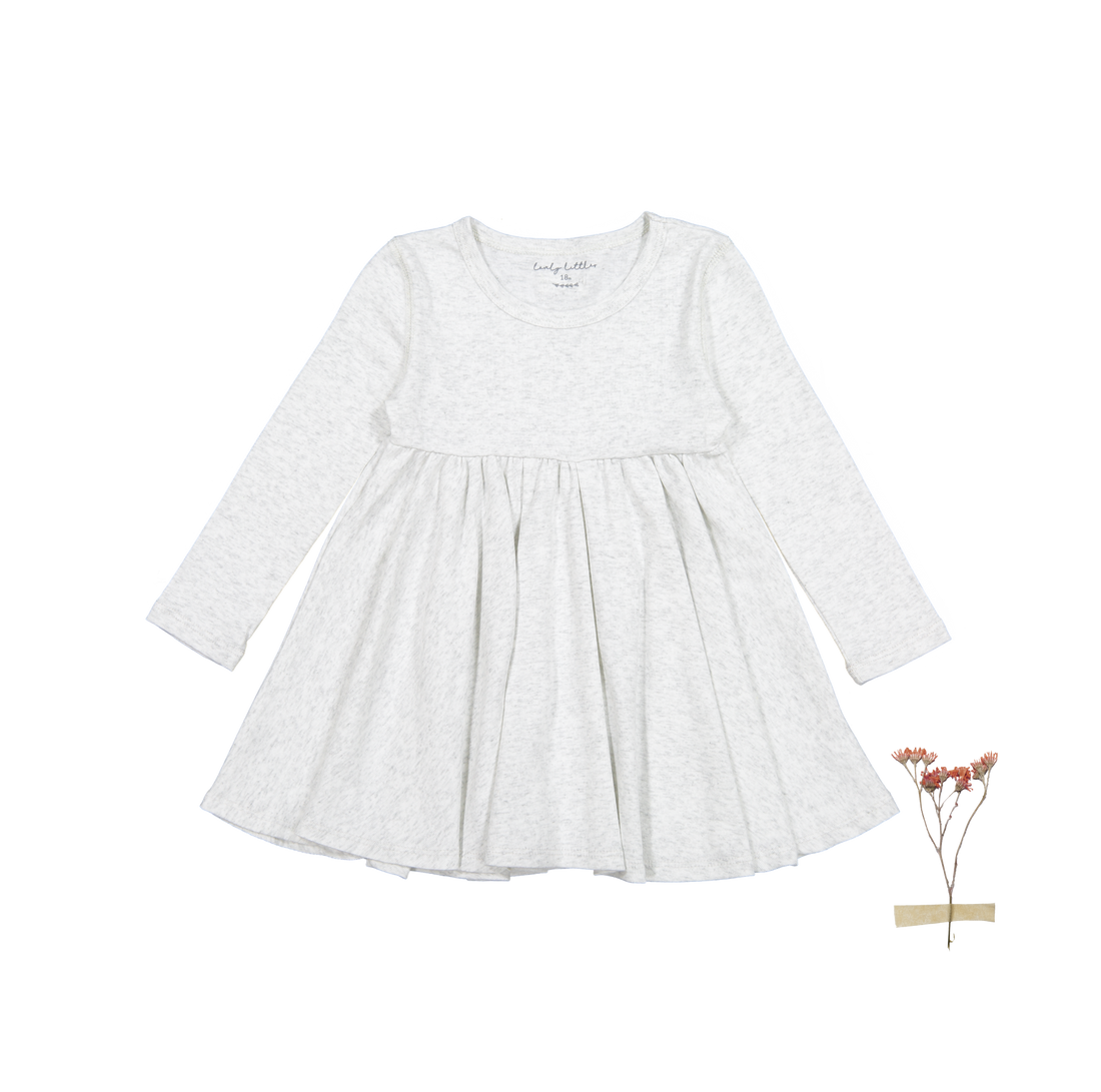 Lovely Littles The Cotton Long Sleeve Dress -Oatmeal