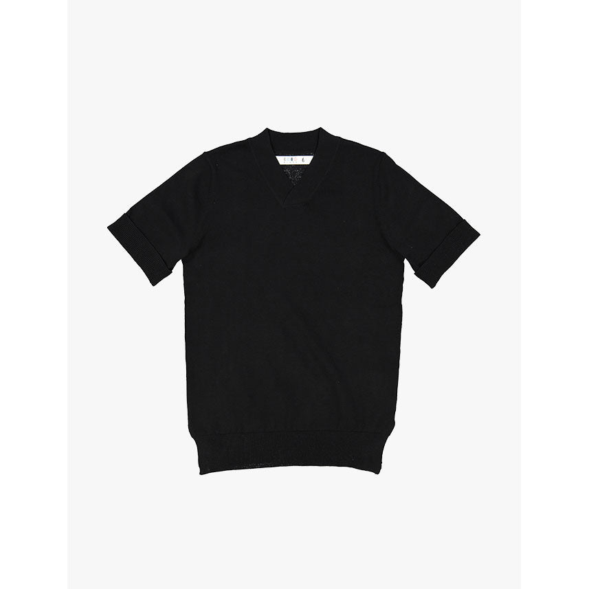 Coco Blanc Black V-neck Sweater