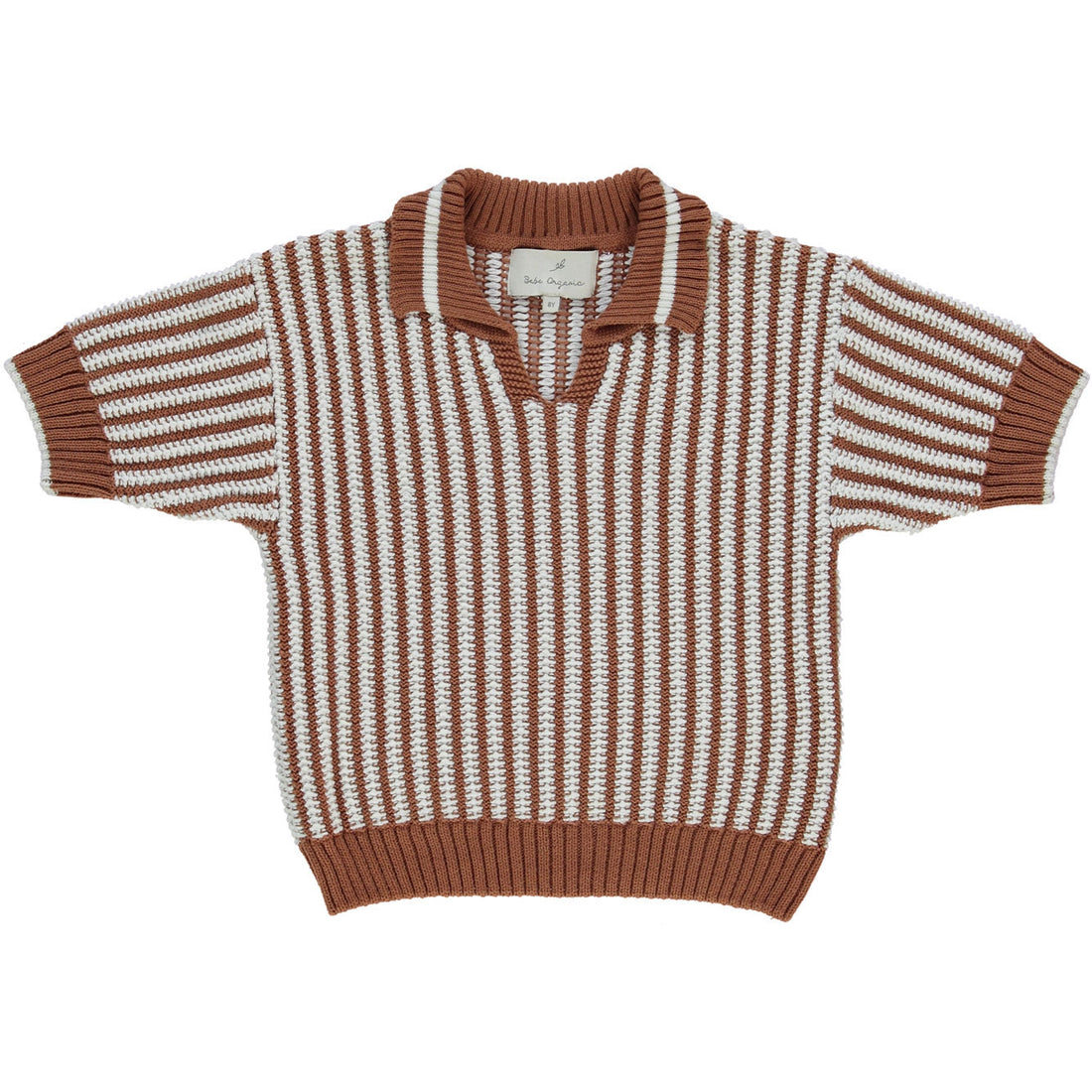 Bebe Organic Crochet Stripe Duarte Shirt