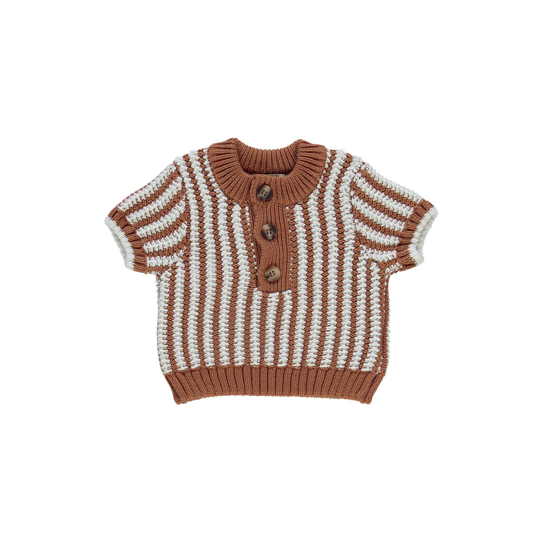 Bebe Organic Crochet Stripe Duarte Top