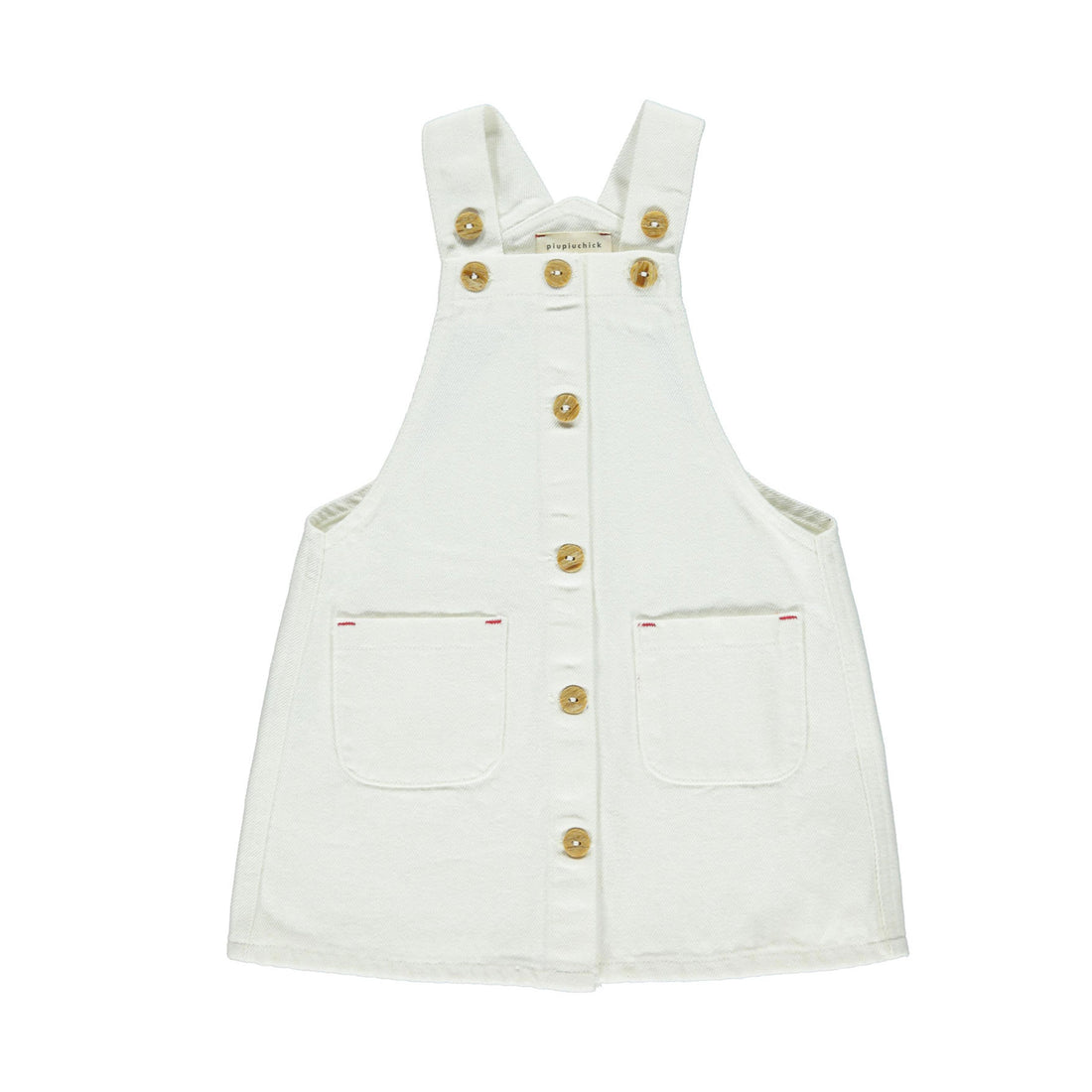 Piupiuchick Off White Dungaree Dress