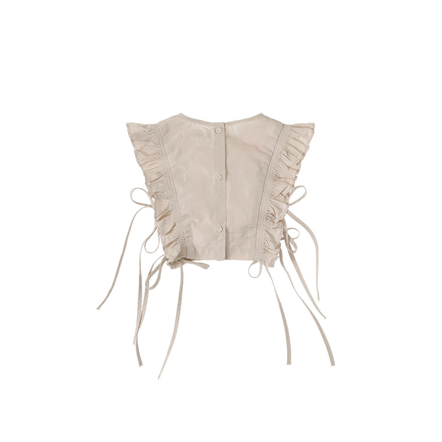 Bene Bene Indian Pink Smocking Frill Vest