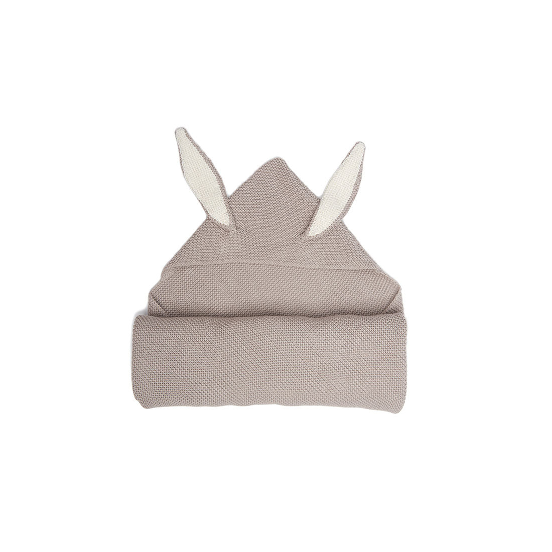 Oeuf Light Grey Knit Bunny Blanket