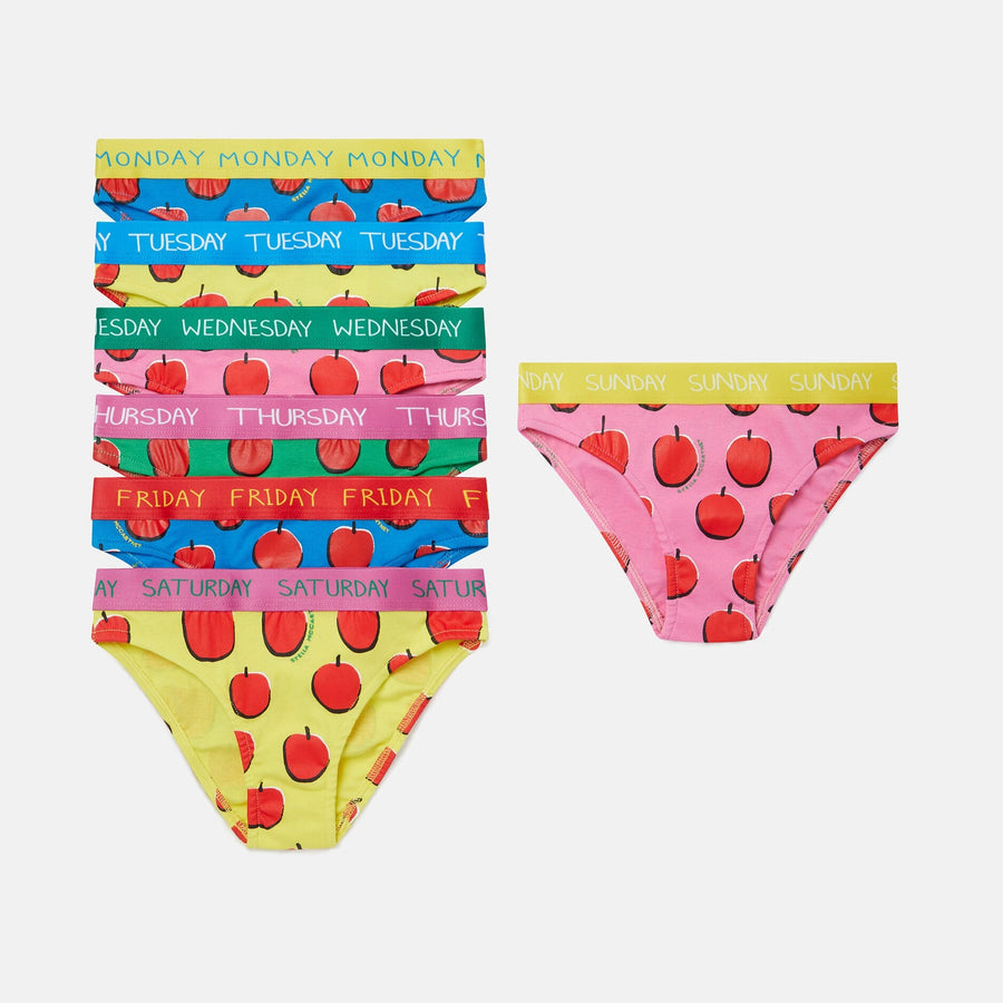 Stella McCartney Apples Cotton Jersey Rib Briefs Set