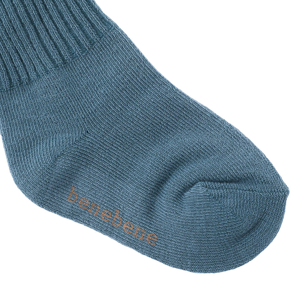 Bene Bene  Blue-Green Coloring Ribbed Socks