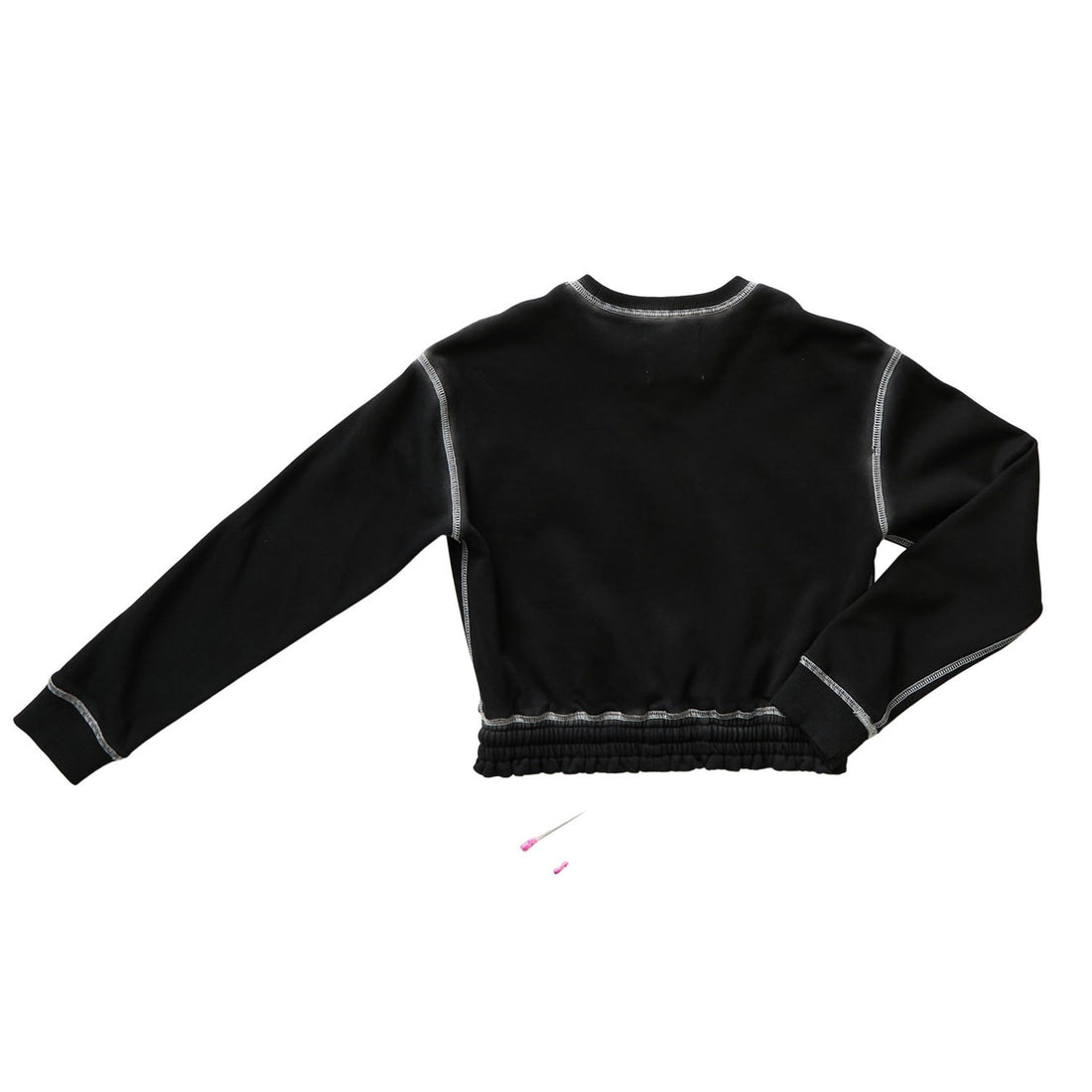 Hey kid Black Embossed Sweatshirt