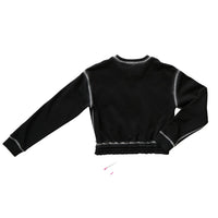 Hey kid Black Embossed Sweatshirt