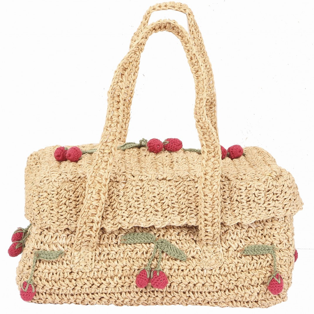 Emile et Ida accessories OS Emile et Ida Natural Cherry Allover Basket