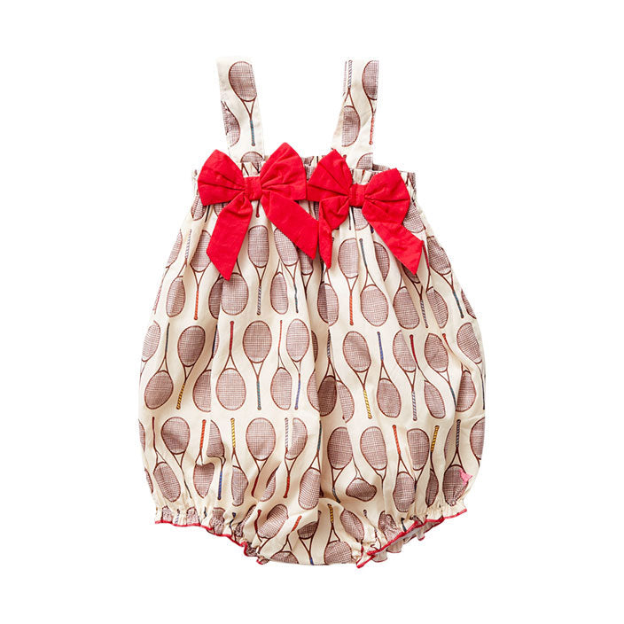 Pink Chicken Tennis Rackets Emma Lou Romper