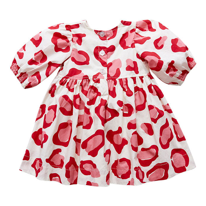 Pink Chicken Valentines Leopard Evelyn Baby Dress
