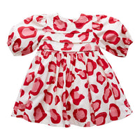 Pink Chicken Valentines Leopard Evelyn Baby Dress