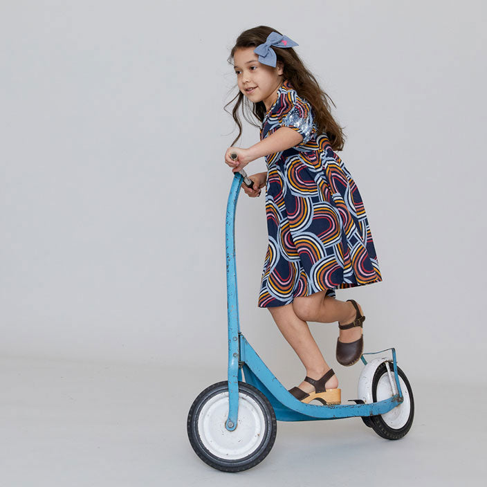Pink Chicken Evelyn Dress - Rainbows