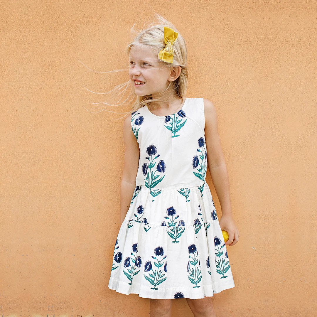 Pink Chicken Eloise Dress - Navy Dandelion