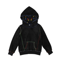 Hey Kid Embroidered Velour Hoodie