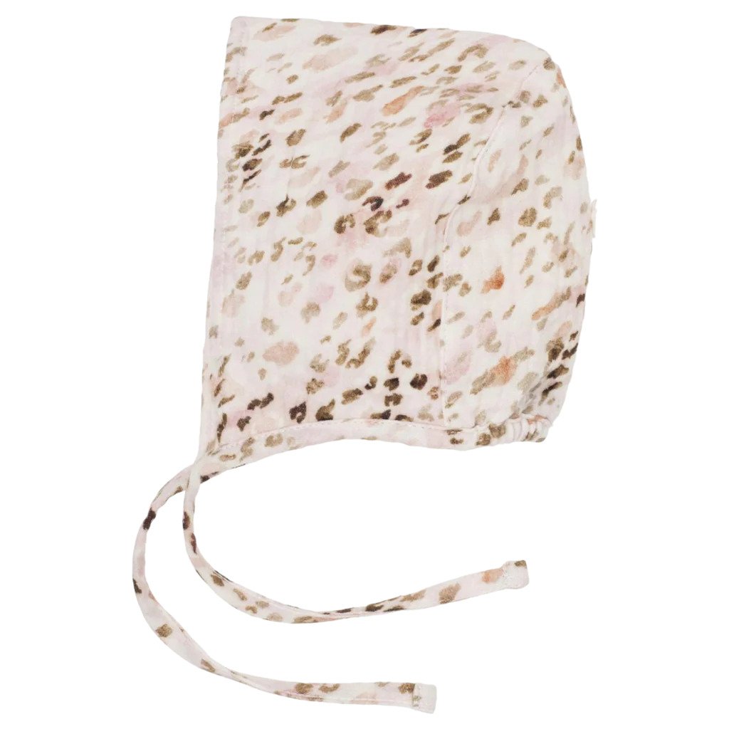 Tocoto Vintage Pink Animal Print Bonnet
