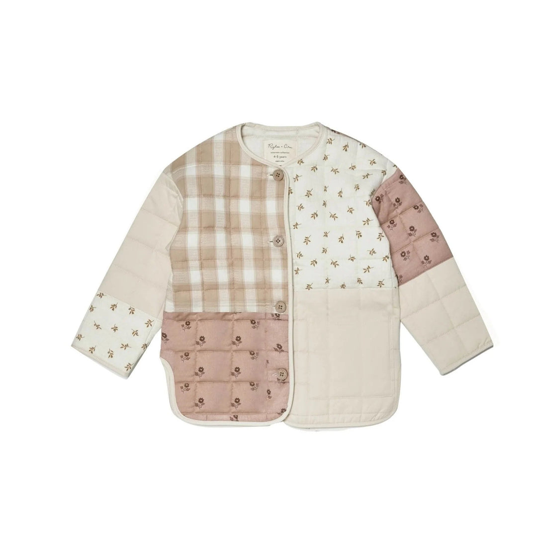Rylee and Cru Patchwork Coat|| Natural