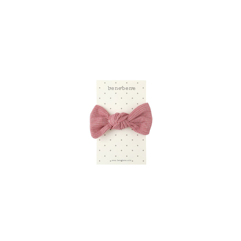 Bene Bene  Red Plaid Head Pin