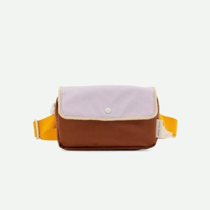 Sticky Lemon Chocolate Sundae/Daisy Yellow/Mauve Lilac Gingham Small Fannypack